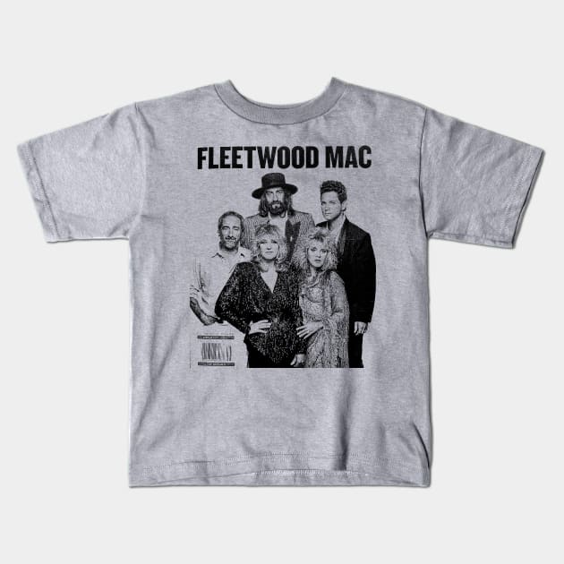 Fleetwood Mac Pencil art Kids T-Shirt by 2010artpage